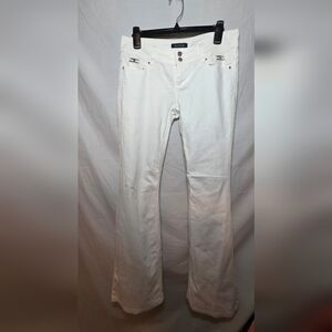 White House Black Market Flare White Jeans